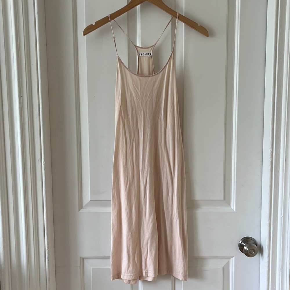 LACAUSA Cotton Slip Dress